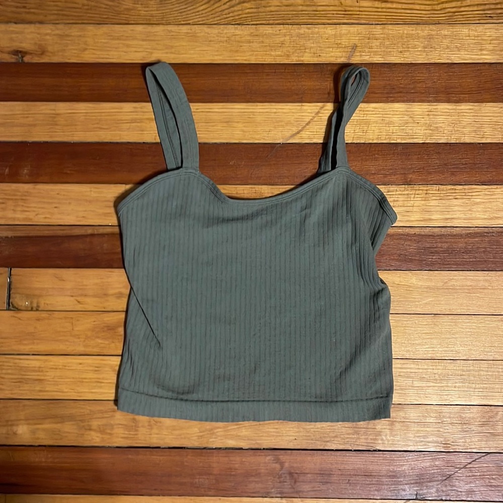 Green Crop top